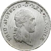 (№1806c172) Монета Германия (Фредерик август I - Х. г. С. и И. с. г.) 1806 год 1/6 Thaler (Фредерик 