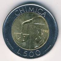 () Монета Сан-Марино 1998 год 500  ""   Биметалл  UNC