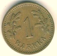 () Монета Финляндия 1940 год 1  ""   Медь  UNC