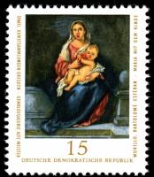 (1976-092) Марка Германия (ГДР) "Дева Мария"    Картины II Θ
