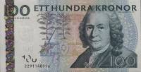 (,) Банкнота Швеция 2002 год 100 крон "Карл Линней"   UNC