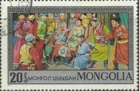 (1974-010) Марка Монголия "Опера - Взятие крепости Кяхта"    Опера и драма Монголии III O