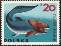 (1966-003) Марка Польша "Динихтис"   Доисторические животные II Θ
