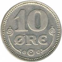 (№1914km818.1) Монета Дания 1914 год 10 Oslash;re (ВБП сердца)