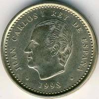 () Монета Испания 1998 год 100  ""   Медно-Алюминиево-Никельный сплав (Cu-Al-Ni)  UNC