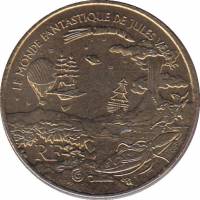 (№2005km1402) Монета Франция 2005 год frac14; Euro (Жюль Верн - Фантастический Мир)