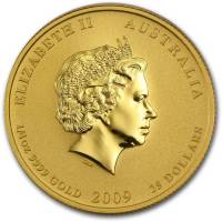 (,) Монета Австралия 2009 год 5 долларов   Биметалл (Платина - Золото)  UNC