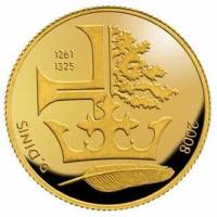 (№2008km827) Монета Португалия 2008 год frac14; Euro (Диниш)