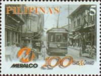 (№2003-3374) Марка Филиппины 2003 год "Манила электрическая железная дорога ampamp свет столетию ком