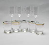 Набор рюмки и стопки 9 шт (сост. на фото)