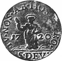 (№1720km77) Монета Монако 1720 год 8 Tournois (8 Отрицатели)