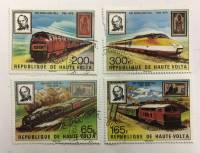 --  Набор марок Верхняя Вольта 4 шт.  Гашёные , III Θ