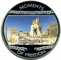 (2004) Монета Либерия 2004 год 10 долларов "Троянская война"  Медь-Никель  UNC
