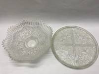 Набор менажница и салатник стекло СССР