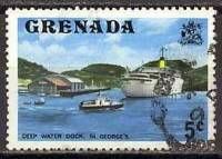(№1975-615) Марка Гренада 1975 год "Стыковка Глубоководья Ст Georgersquos", Гашеная
