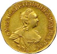 (1756, СПБ) Монета Россия-Финдяндия 1756 год 2 рубля   Золото Au 917  UNC