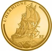 (№2012km2082) Монета Франция 2012 год 50 Euro (Великие Французские Корабли - Гермиона)