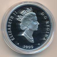 (1999) Монета Канада 1999 год 20 долларов ""  Серебро Ag 925, Позолота  PROOF