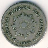 (№1901km19) Монета Уругвай 1901 год 1 Centeacute;simo