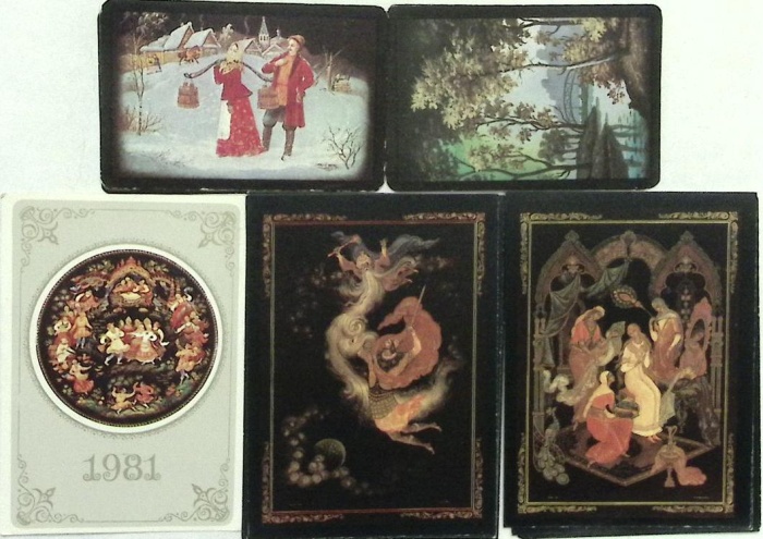 Карманные календари Палех 17 шт