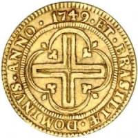 (№1749km164) Монета Бразилия 1749 год 4,000 Reacute;is (Maranhăo амп)