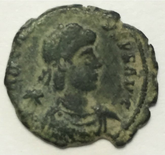 (№ (Без даты) ) Монета Римская империя 1970 год frac12; Centenionalis