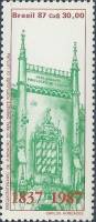 (№1987-2223) Марка Бразилия 1987 год "150 лет Королевского литературы", Гашеная