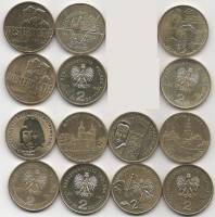 173 175 177 179 180 183 186 7 монет по 2 злотых Набор монет Польша 2009 год   UNC