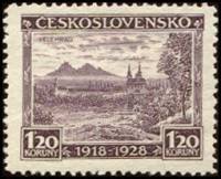 (1928-009) Марка Чехословакия "Велеград"    10-летие республики III Θ