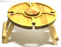 Винный столик, берёза, 30*20 см., на складных ножках (новый)