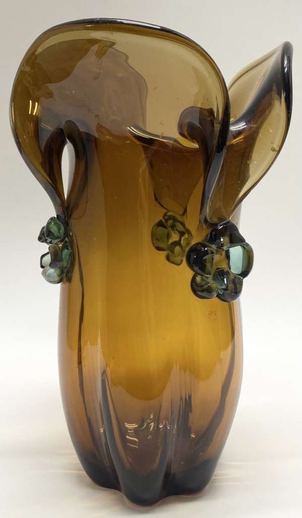 Ваза гутное стекло 26 см 