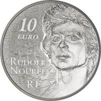 (2013) Монета Франция 2013 год 10 евро "Рудольф Нуреев"  Серебро Ag 900  PROOF
