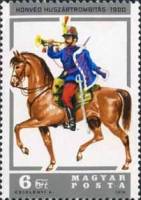 (1978-006) Марка Венгрия "Трубач, 1900"    Венгерские гусарские мундиры III O