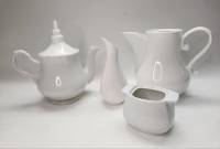 Чайник заварочный Кувшин Ваза Сахарница (4 предмета белый фарфор)