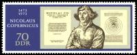 (1973-014) Марка Германия (ГДР) "Коперник"    500 лет рождения III Θ