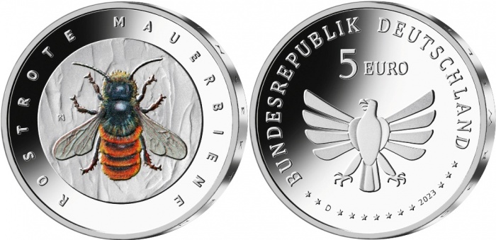 (2023) Монета Германия 2023 год 5 евро &quot;Пчела&quot; Медь-Никель  UNC
