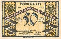 (№1921) Банкнота Германия 1921 год "50 Pfennig"