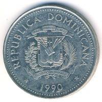  Монета Доминикана 1990 год 12     Сталь  UNC