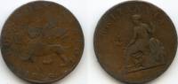 (1819) Монета Ионические острова 1819 год 2 лепты (1/2 обола) "Лев"  Медь  VF
