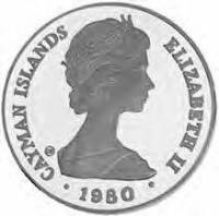 () Монета Каймановы острова 1980 год 500  ""   Биметалл (Платина - Золото)  UNC