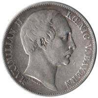 Монета Пруссия (Королевство Бавария) 1 талер 1862 год "Максимилиан II" (Состояние - XF)