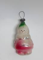 Ёлочная игрушка "Снегурочка", стекло, 8 см., СССР (сост. на фото)