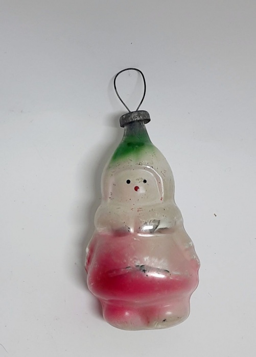 Ёлочная игрушка &quot;Снегурочка&quot;, стекло, 8 см., СССР (сост. на фото)