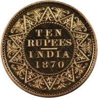 (№1870km479) Монета Индия 1870 год 10 Rupees