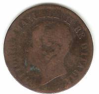 (№1861km2.2) Монета Италия 1861 год 2 Centesimi (Н)