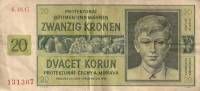 (№1944P-9b) Банкнота 1944 год "20 Koruacute;n"