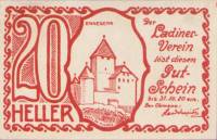 (№1920) Банкнота Австрия 1920 год "20 Heller"