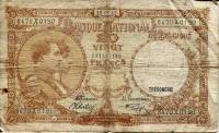 (№1941P-111a.4) Банкнота Бельгия 1941 год "20 Francs"