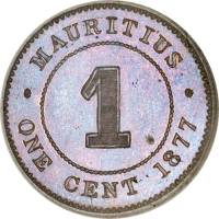 (№1877km7) Монета Маврикий 1877 год 1 Cent