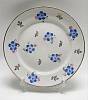 Тарелка десертная ЛФЗ фарфор синие цветы диаметр 20 см